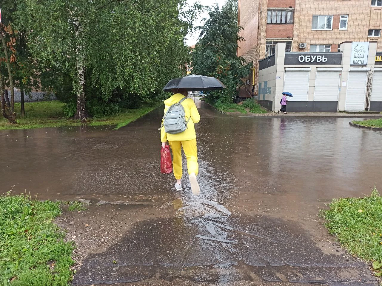 На Коломну обрушились самые сильные дожди в Подмосковье