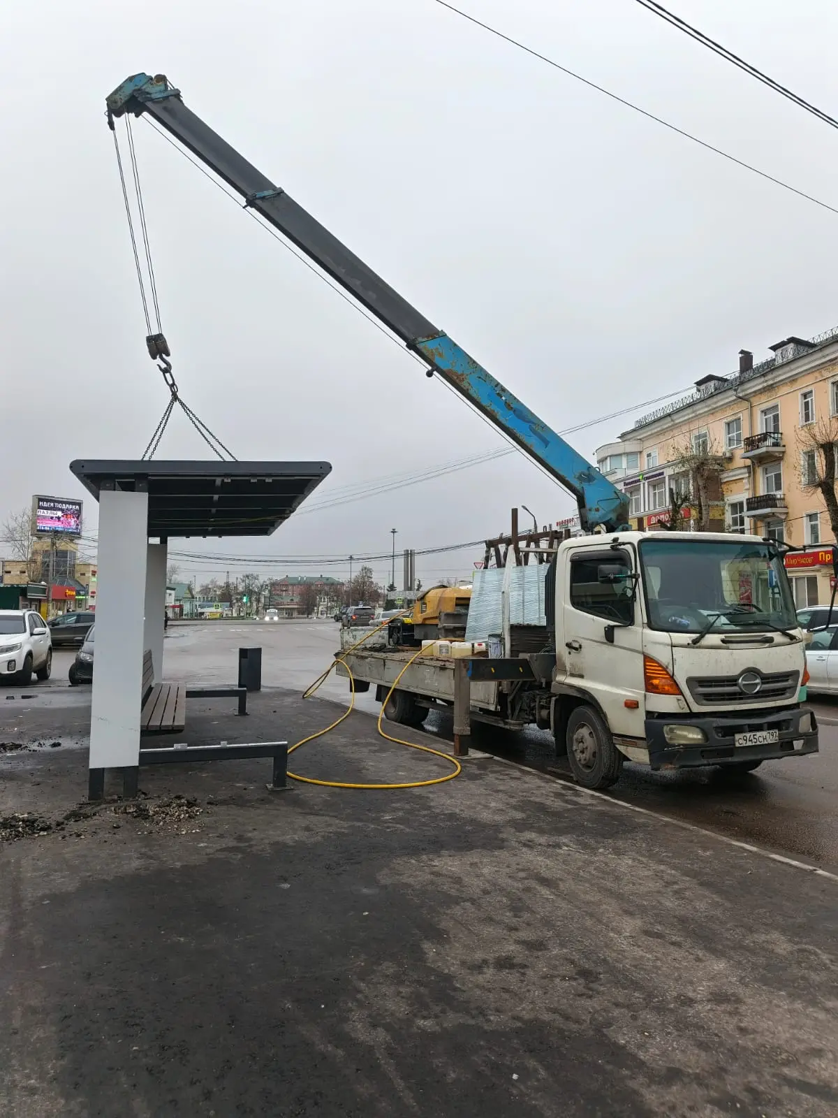 В Коломне устанавливают новые остановки В Коломне устанавливают новые остановки